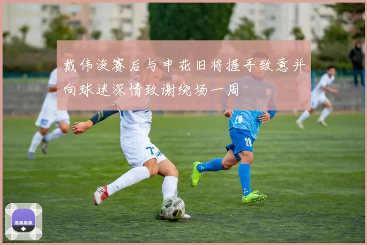 戴伟浚赛后与申花旧将握手致意并向球迷深情致谢绕场一周